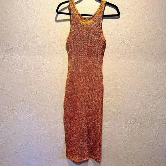Lovers and Friends Fiona Rose Gold Maxi Dress size M - Picture 6 of 10